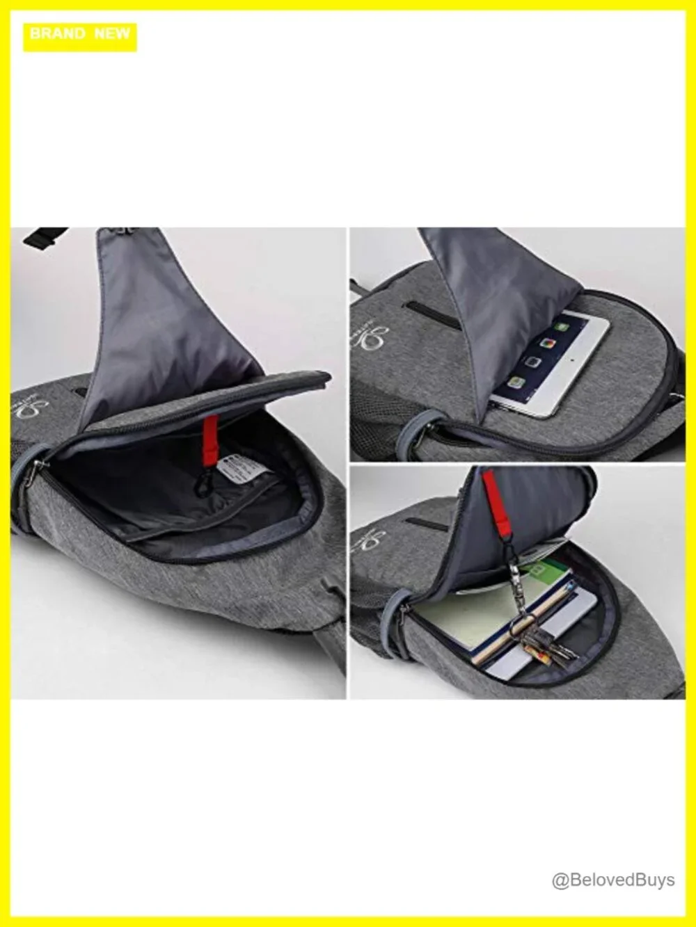 Polyester Crossbody Sling Backpack for Travel Hiking Daypack with Adjustable